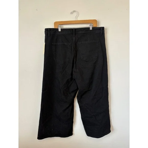 Universal Thread™ Womens High-Rise Sailor Wide Leg Ankle Jeans – Black 17 Short - Picture 6 of 6